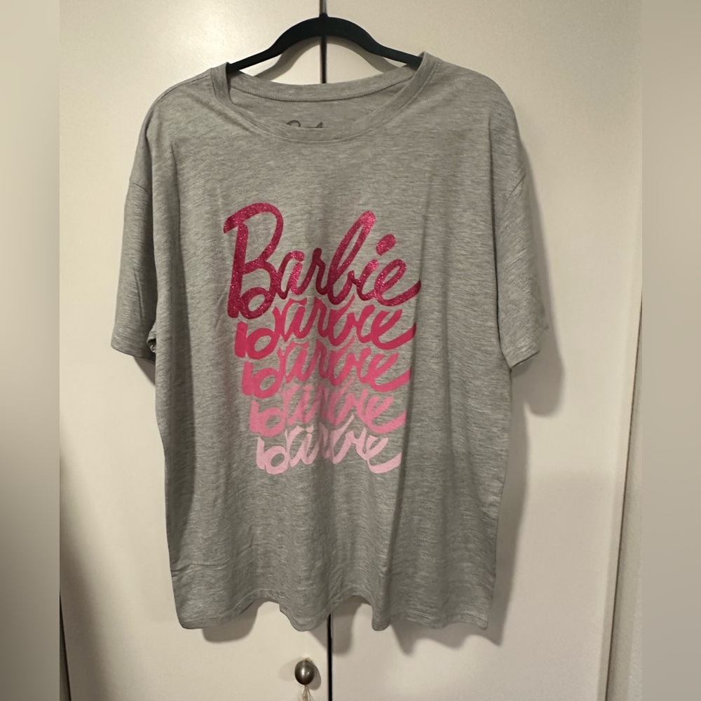 Barbie Gray Tee with Logo